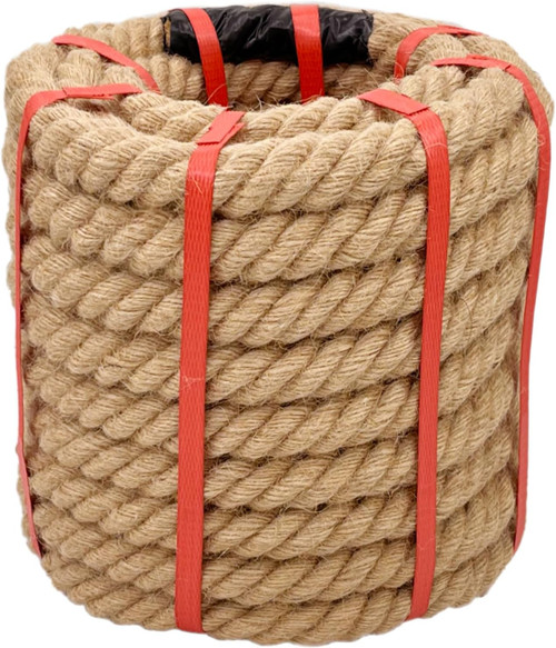 Natural Hemp Rope 3/4 in X 50 Ft Twisted Manila Rope 3/4 inch Thick Jute Rope for Crafts, Porch Swing Rope, Hemp Rope for Decor, Railing, Docks, Landscaping