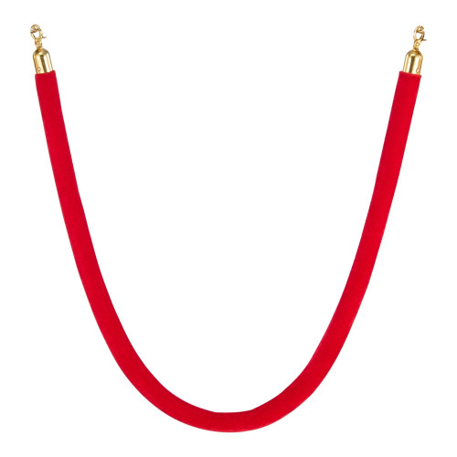 4 Pcs Red Velvet Stanchion Ropes, 5 ft Crowd Control Stanchion Red Velvet Ropes with Gold Hooks, Post Queue Barrier Carpet Rope for Carpet Events Movie Theaters Grand Openings Hotels Party