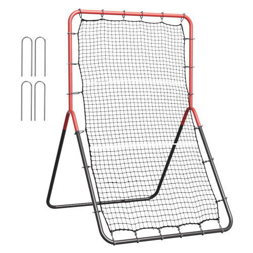 Baseball And Softball Rebounder Net, 3 x 4.5 ft PitchBack Baseball Pitching Nest, 3-Way Baseball, Softball Pitchback Net, Fielding Trainer, Bounce Back Net for Fielding/Throwing Practice