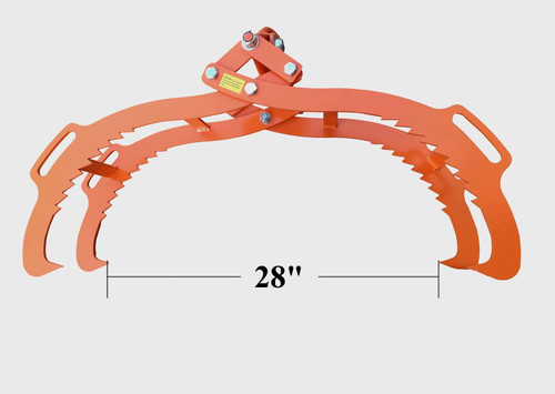 28" Log Lifting Tongs Log Lifting Tongs 4 Claw Timber Heavy Duty Solid Steel,Swivel Dragging Steel Tongs Log Lifting