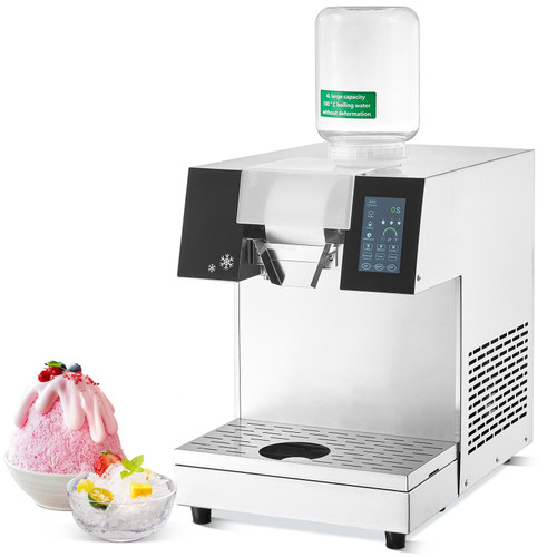 Commercial Snowflake Ice Machine – 507 lbs/24h Output, Stainless Steel Ice Shaver, Electric Snow Cone Maker with Air‑Cooling System, Touch Control Panel