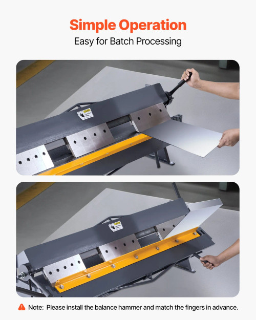 Box and Pan Brake, 50-Inch, 16-Gauge Mild Steel Capacity, 16 Fingers, 0-135° Adjustable