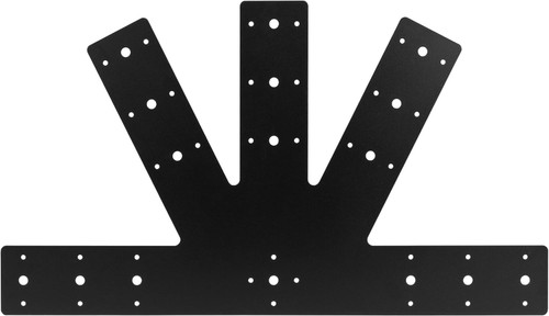 24.0"x13.5" Powder Coated 6:12 Pitch Gable Bracket (1 pc). Heavy Duty 3mm Structure Steel for Decorative Gable Plate, Cedar Gable Bracket, Steel Truss Base Fan for Truss Roof Plate, Pergola