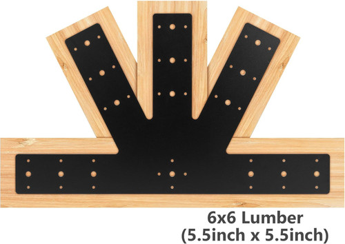 24.0"x13.5" Powder Coated 6:12 Pitch Gable Bracket (1 pc). Heavy Duty 3mm Structure Steel for Decorative Gable Plate, Cedar Gable Bracket, Steel Truss Base Fan for Truss Roof Plate, Pergola