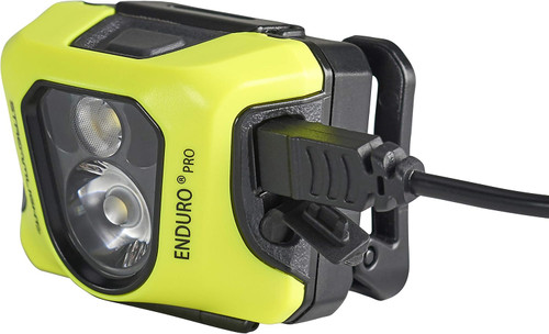 Streamlight Enduro Pro USB Rechargeable 200 Lumen Headlamp - Spot and Flood Beam, Includes USB Cable and Elastic Head Strap - Yellow