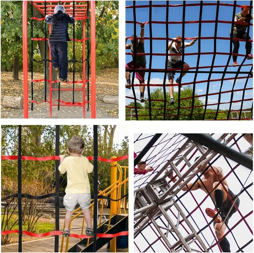 Climbing Cargo Net - 510 ft Heavy-Duty Playground & Ninja Obstacle Accessory