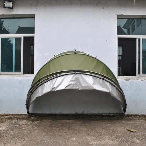 Portable Motorcycle Shed Tent - Waterproof Semispiral Shell Cover for Outdoor Bike Protection