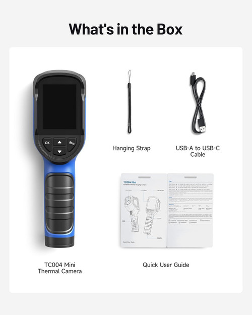 Mini Thermal Imaging Camera – TC004, 240×240 TISR Resolution, 15‑Hour Battery