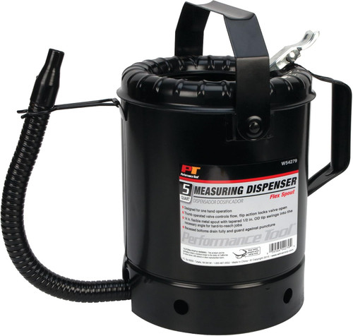 Performance Tool W54279 5-Quart Flex-Spout Measuring Dispenser Black