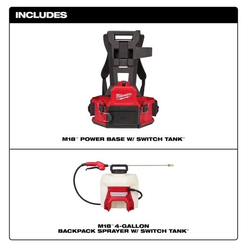 Milwaukee M18 SWITCH TANK 4‑Gallon Sprayer Tank Assembly (Tool Only)