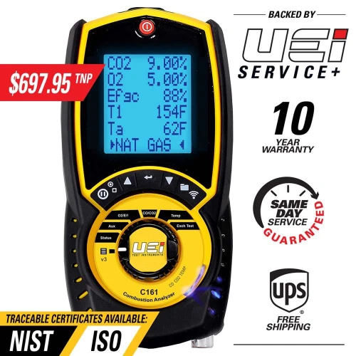 UEi C161 Residential Combustion Analyzer