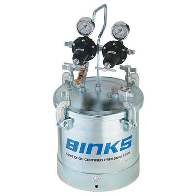 Binks GALV Pressure Tank Ass'y 2 Gallon Non-agitated EXTRA Sensitive Regulator, 1 Regulator - 183G-230