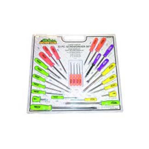 22 Piece Neon Handle Screwdriver Set With Free Mini Pick Set (Discontinued)