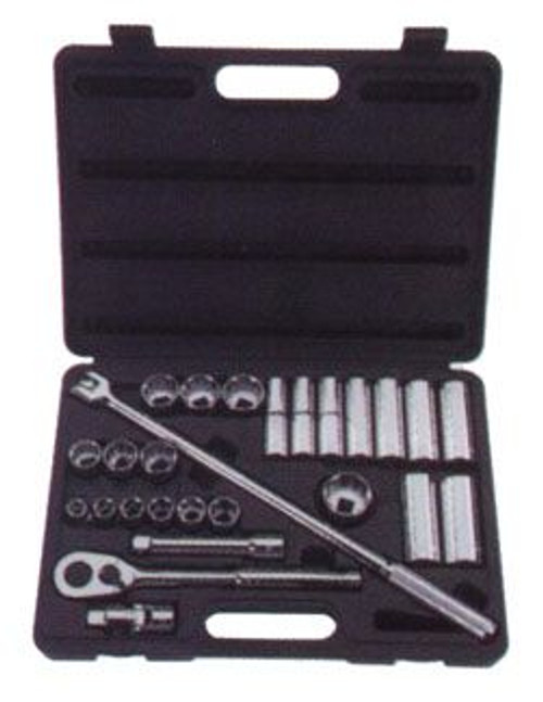 26 Piece Socket Set 1/2 in  Drive-6/12 Point SAE 85-434