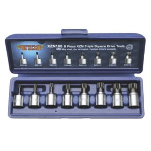 8-Piece XZN Set, 12 point Bits, 4mm to 16mm