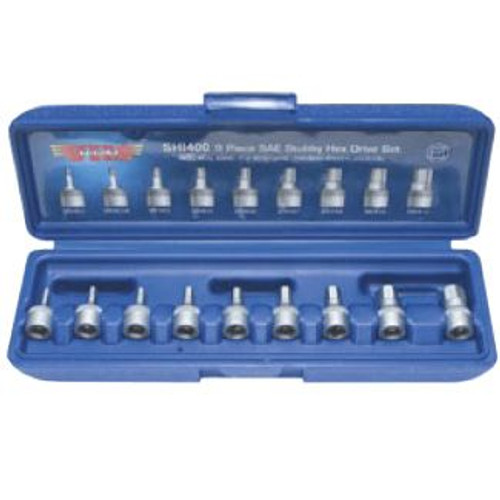 9-Piece 1/4 in. Dr. SAE 3/32 in. - 3/8 in. Stubby Hex Bit Set