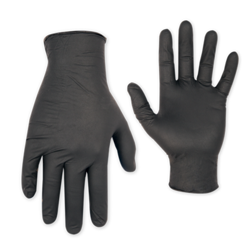 Black Nitrile Disposable Gloves, Non powdered, 100/Box (Medium)