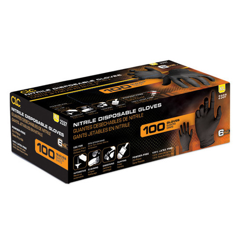 Black Nitrile Disposable Gloves, Non powdered, 100/Box (Large)(2337_XL) Black Nitrile Disposable Gloves, Non powdered, 100/Box (Large)(2337_XL)