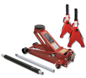 SUNEX TOOLS 66037JPK 3.5 TON FLOOR SERVICE JACK WITH 6 TON JACK STANDS