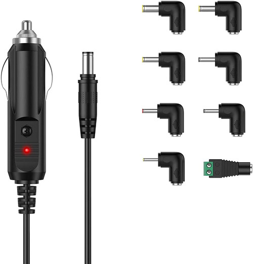 cd player with cigarette lighter adapter DC 12V 2A Car Charger Universal Power Cord 5.5x2.1mm to 8 Connector for DVD Player, GPS, Bluetooth Speakers, Breast Pump, label 2800A cd players for cars fits thousands of models Portable CD Player for Car,Truck