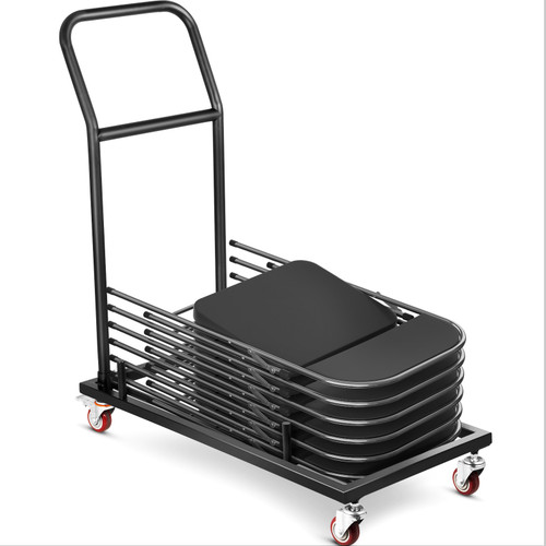 Folding Chair Cart Dolly for 36 Folding Chairs Black LShaped Steel