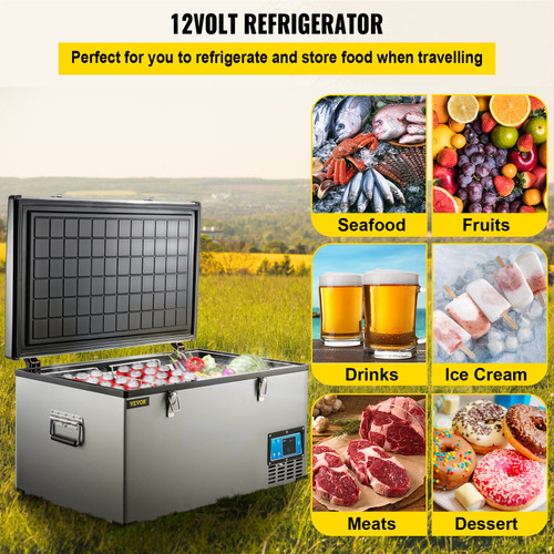 12volt Car Refrigerator Portable Freezer 90Qt Camping Refrigerator Outdoor