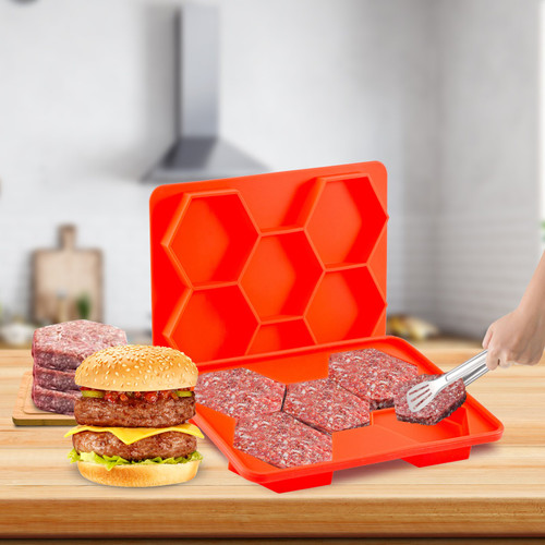 Innovative Burger Patty Press Freezer 5In1 Burger Press and Freezer