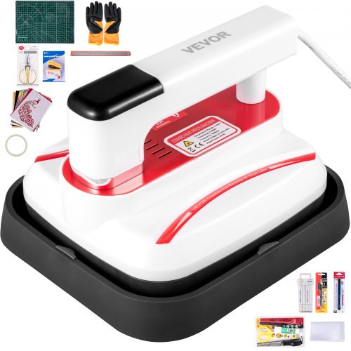 Portable Heat Press 7x8 Inch Easy Press with Complete Tool Carrying Case  Mini Heat Press Machine for T Shirts Bags and Small HTV Vinyl Projects(Red)