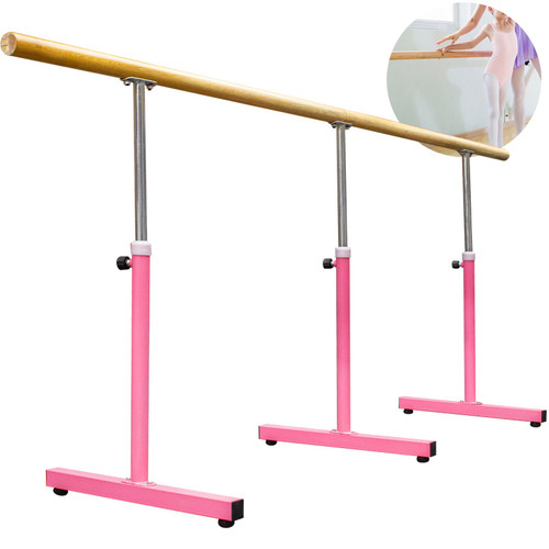 Barre De Ballet Portable LexiBarre 42x24 Pouces - Barre Double En PVC, Pour Entraînement à Domicile Ou Voyage