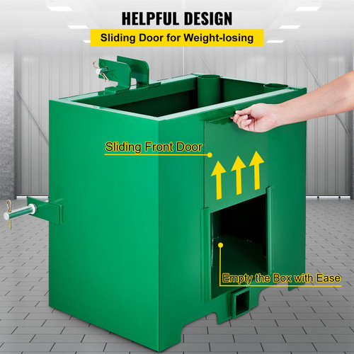 3 Point Ballast Box, 800lbs Capacity Hitch Ballast Box, Standard 2