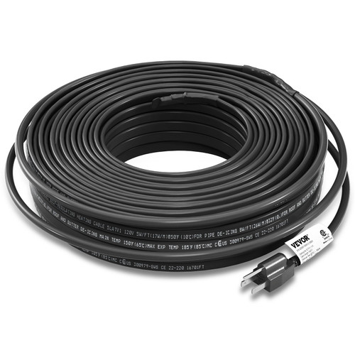 SelfRegulating Pipe Heating Cable, 140feet 5W/ft Heat Tape for Pipes
