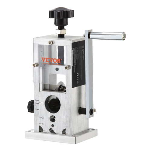 Manual Wire Stripping Machine, 0.06''-1.5'' Copper Stripper with Hand Crank  or Drill Powered, Visible Stripping Depth Reference, Portable Aluminum