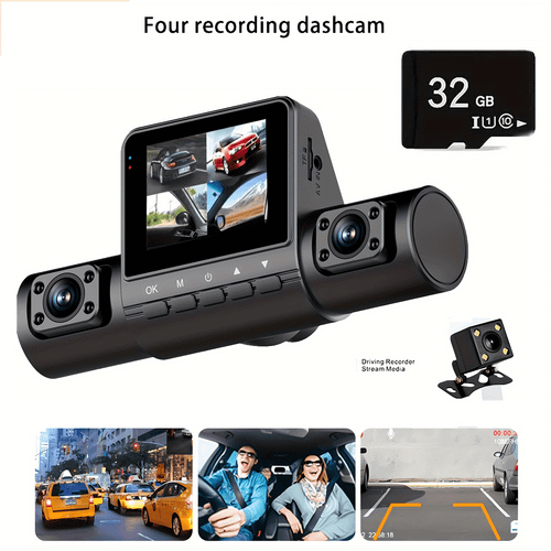 New Four-Lane HD Driving Recorder 2.0 Inch Car Night Vision Driving ...