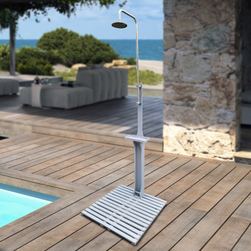Outdoor Shower Pool Rinsing Outdoor Garden Pool Shower with Chassis Board, for Swimming Pool, Patio ...