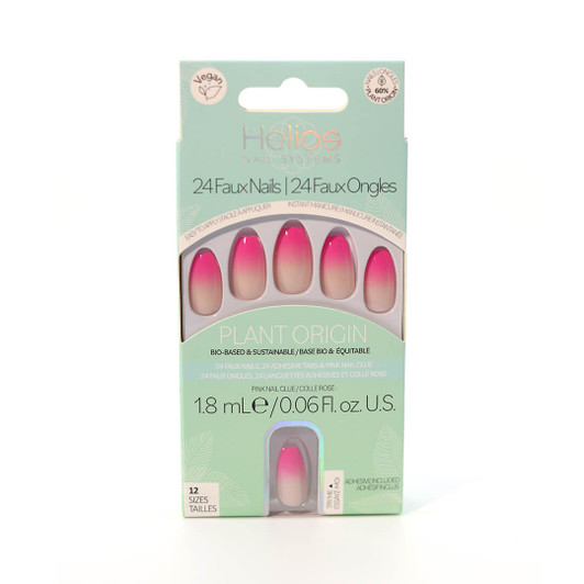 Plant Based Rose Red Ombre Coffin Nail