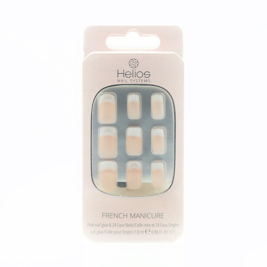 Helios French Manicure Nail 24PC - Long Pink