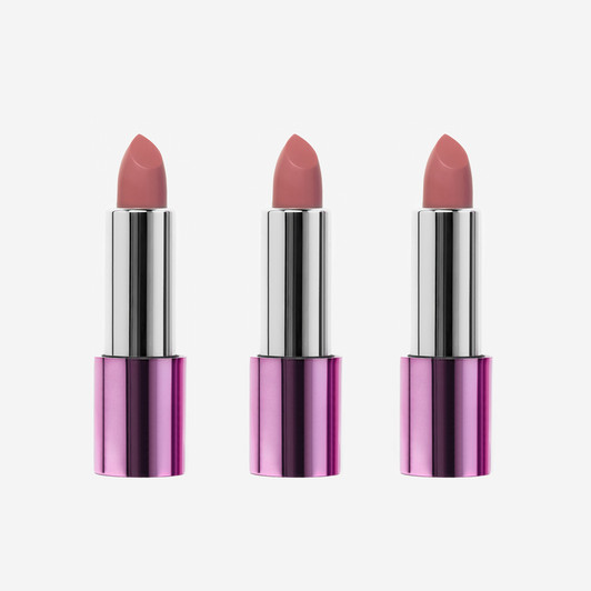 3 Pack Luscious Satin Longwear Lipstick Spiced Nude