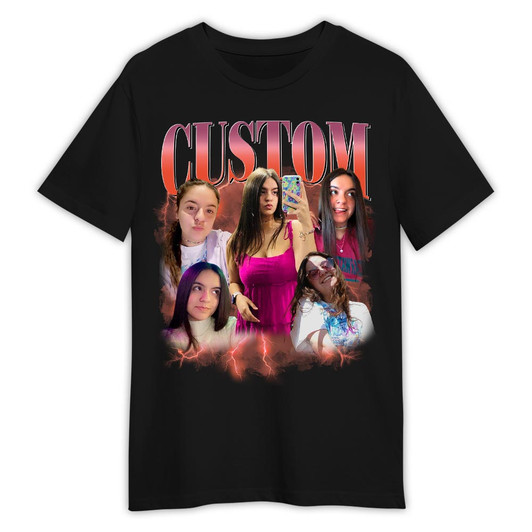 Custom Own Bootleg 90s Tee, Retro Custom Bootleg Rap Tee, Personalized Photo Design Girlfriend Boyfriend Birthday Bootleg