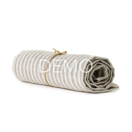 [Sample] fog linen chambray towel - beige stripe