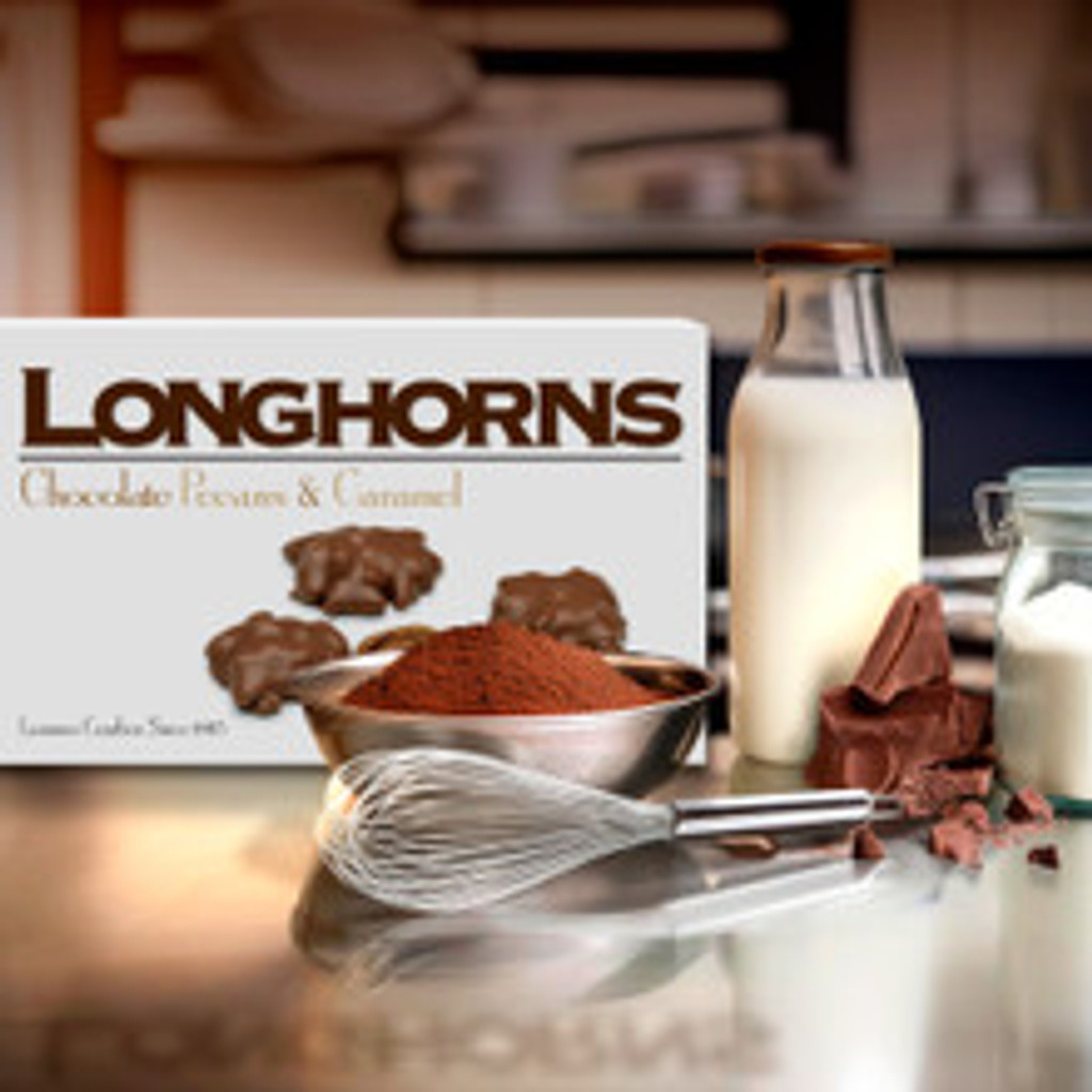 Longhorns Gift Box - Pecan, Milk Chocolate, Caramel 24oz - Pack of 6