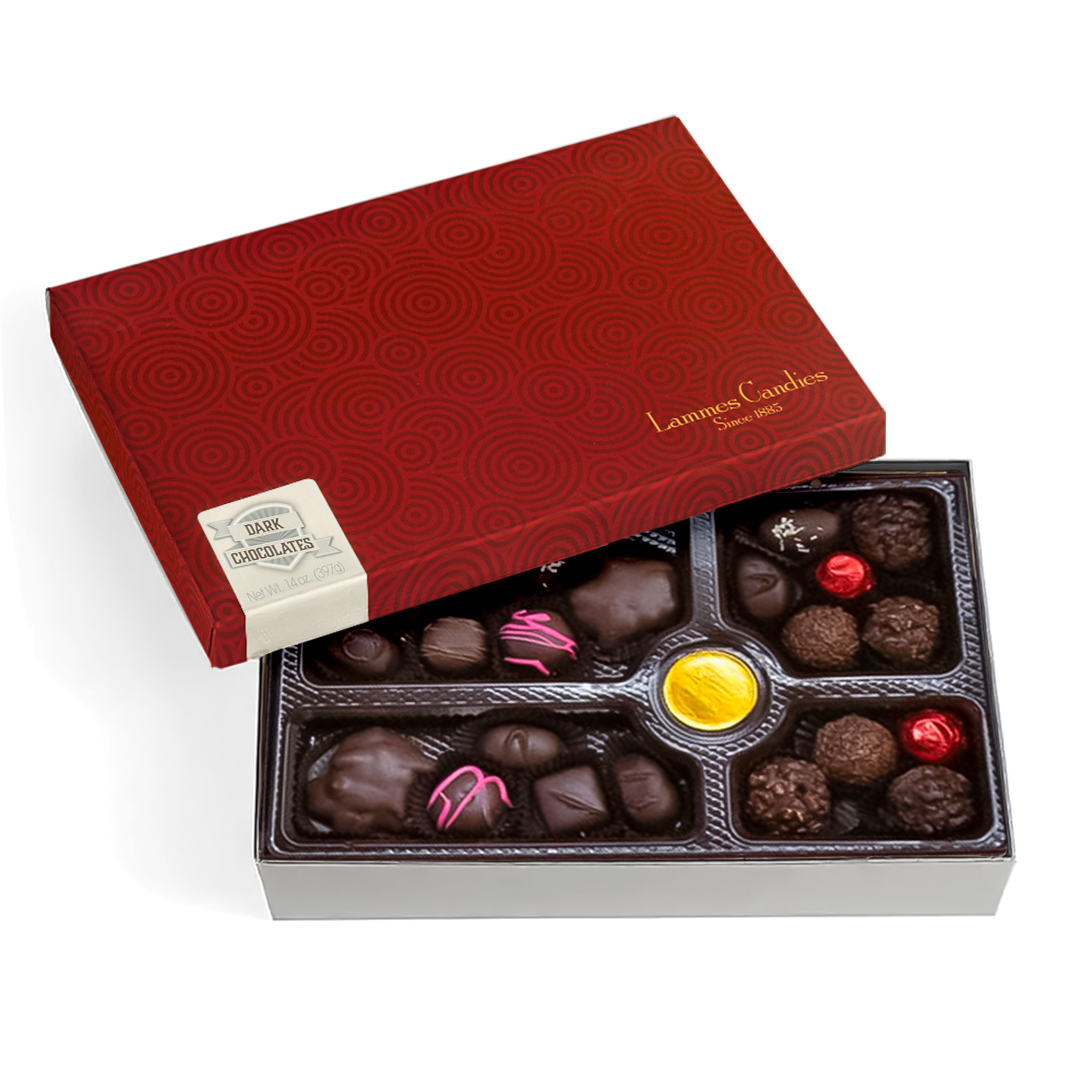 Assorted Dark Chocolates with Nuts and Creams 24 pcs Lammes Candies