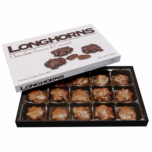 Longhorns Gift Box -  Pecan, Milk Chocolate, Caramel  12oz