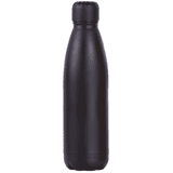 A drink bottle in a sleek matte black finish, with a rounded top and no visible branding.