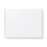 A white custom box with a locking lid, measuring 360 x 305 x 105mm, featuring a simple design.