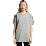 A light green classic tee shirt with short sleeves, featuring a logo on the front.