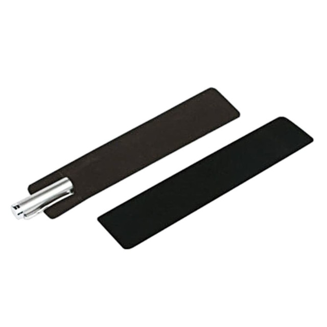 A black Gemini pen pouch featuring a silver metal pen, with a sleek, minimalist design. A black Gemini pen pouch featuring a silver metal pen, with a sleek, minimalist design.