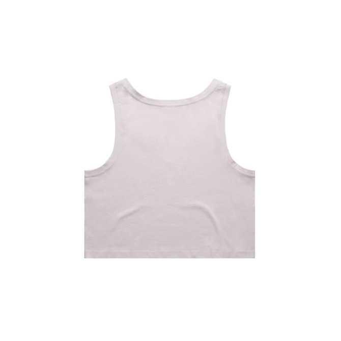 A light purple crop singlet with a simple design and no visible branding.