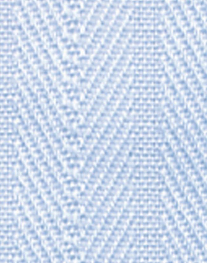 A close-up of a light blue herringbone fabric texture, showcasing a subtle stripe pattern.