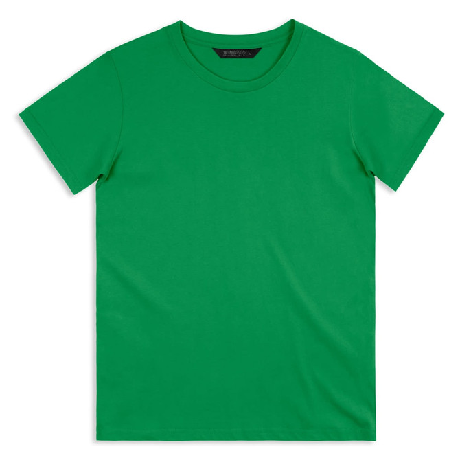 A green TRENDSWEAR Original men's T-shirt with a round neckline and short sleeves, featuring a logo.