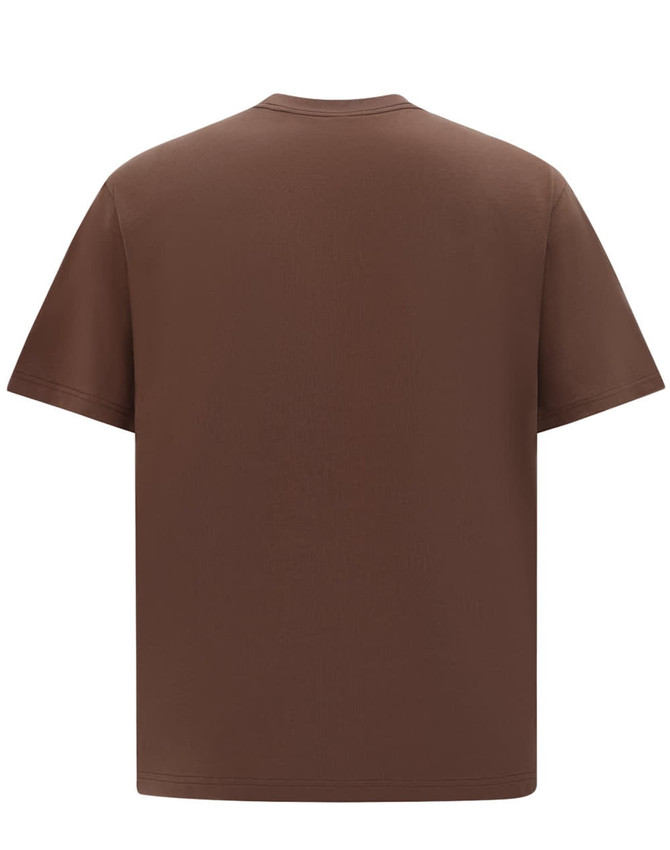 A unisex heavy cotton oversized tee in a rich brown colour, featuring a simple design with no visible logos.